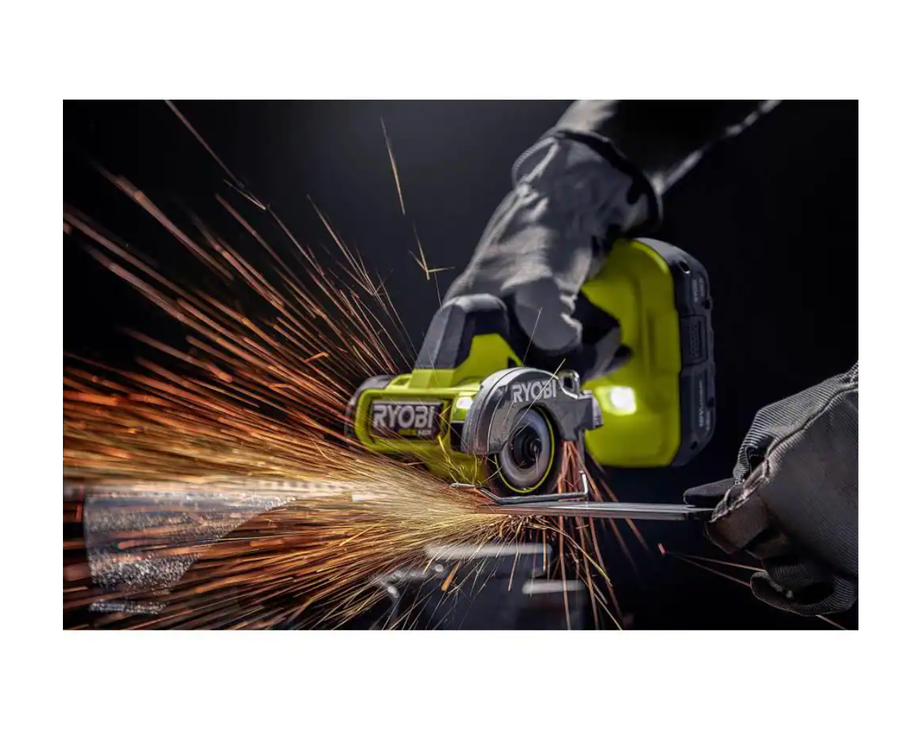 RYOBI PSBRA02B-PSBCS02B ONE+ HP 18V Brushless Cordless Compact 2-Tool Combo Kit with 3/8 in. Right Angle Drill and Cut-Off Tool (Tools Only)