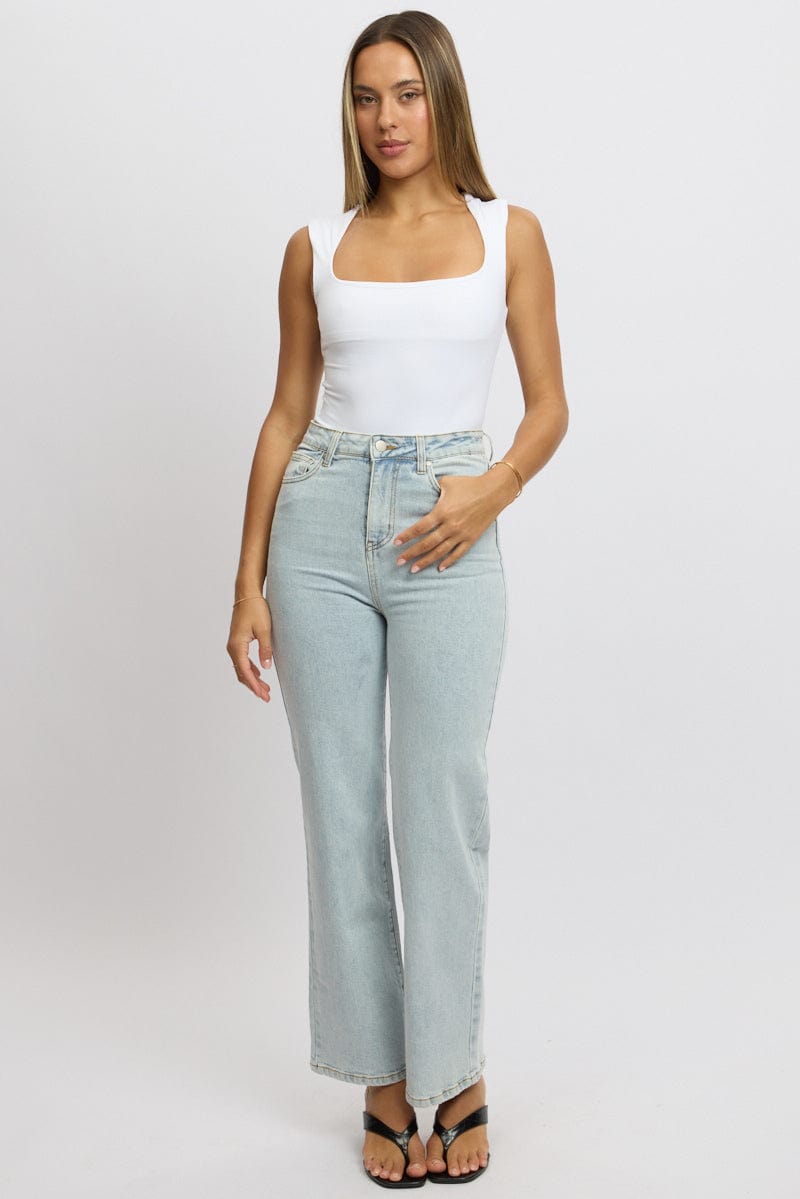 Denim Wide Leg Jeans