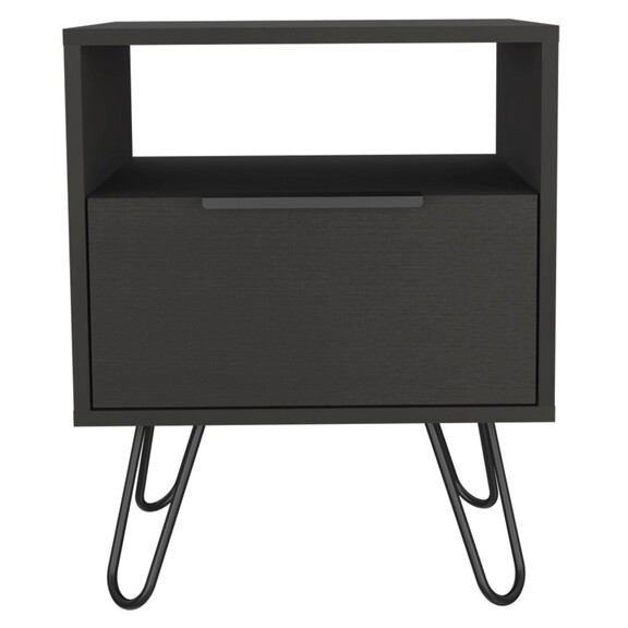 Eagle Creek 1 Shelf 1 Drawer Nightstand Black Weng...