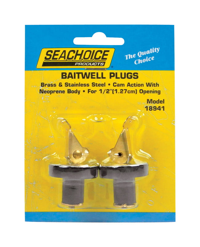 Seachoice 1/2 In. Stainless Steel Plate/Brass Can Baitwell Plug 18941