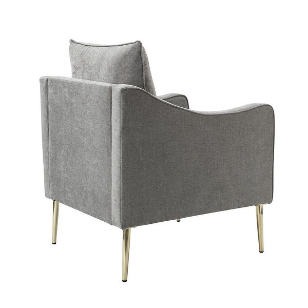 Epopeus Upholstered Accent Armchair with Metal Base Set of 2 by HULALA HOME