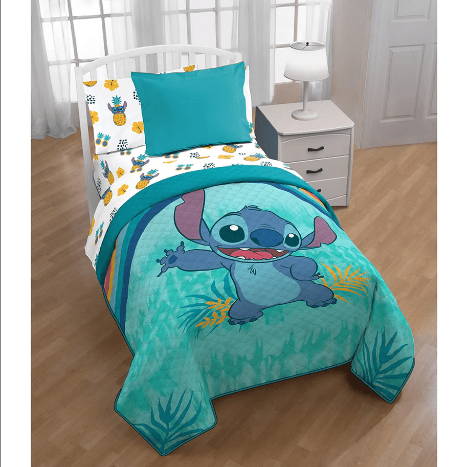 Stitch Quilted Bedspread / Comforter and 1PC Sham - 2 PC Set by Disney