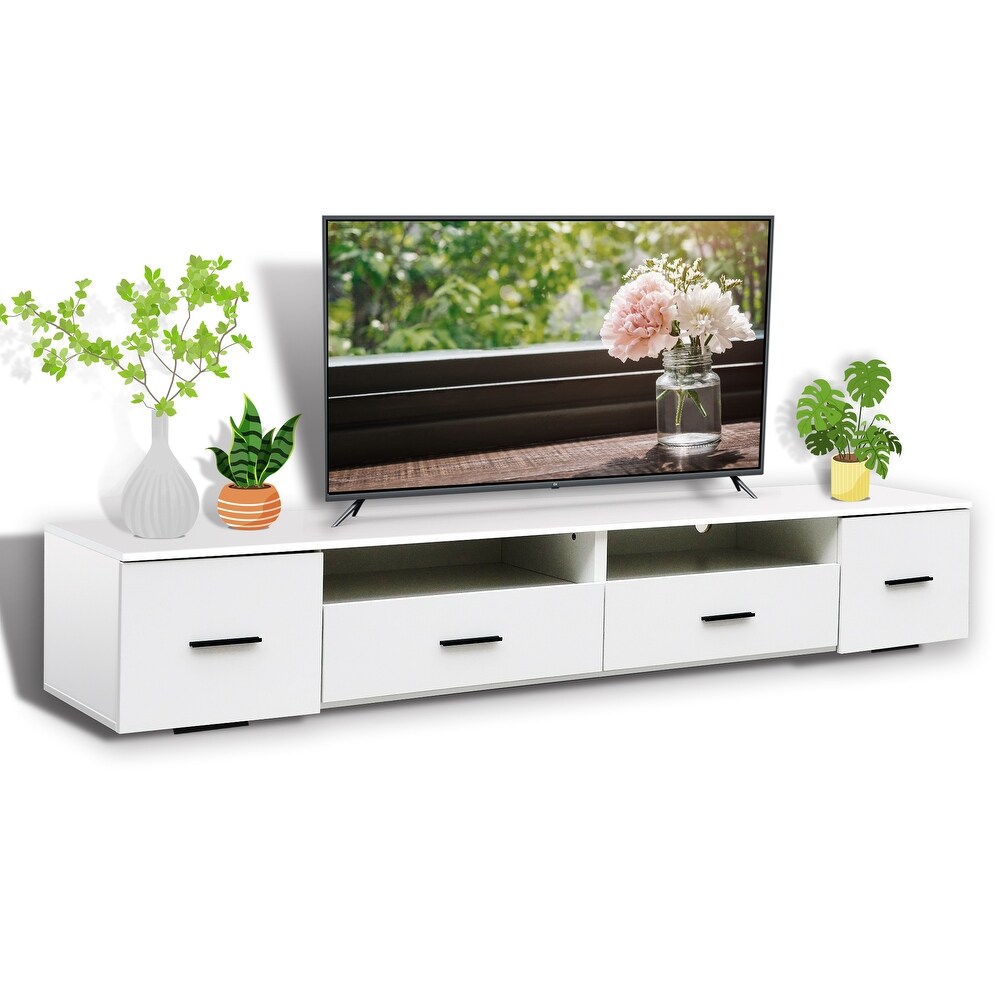 TV Stand Entertainment Center Stand for TV Up to 90 Inch with 4 Drawers