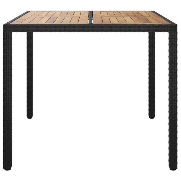 vidaXL Solid Wood Acacia Patio Table Desk Furniture Black/Gray Multi Sizes