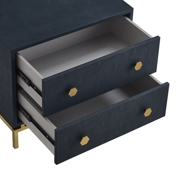 Jalynn 2 Drawers Side Table