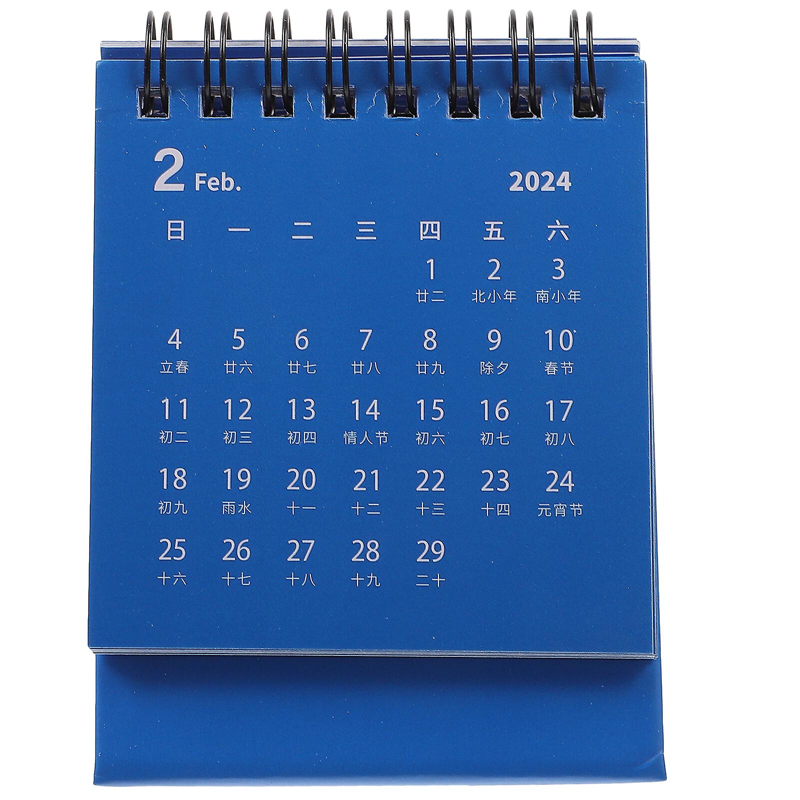 Desktop Month Calendar Office Standing Calendar Mini 2024 Desktop Calendar Table Mini Calendar