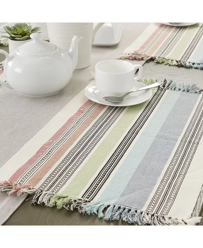 Design Imports Design Import Mediterranean Stripe Placemat Set of 6