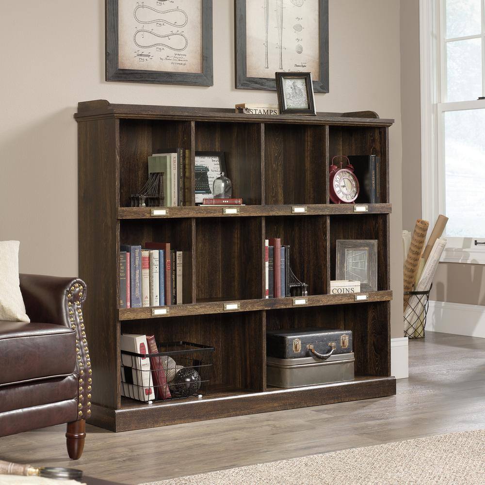 SAUDER Barrister Lane Iron Oak Cubbyhole Bookcase 422717