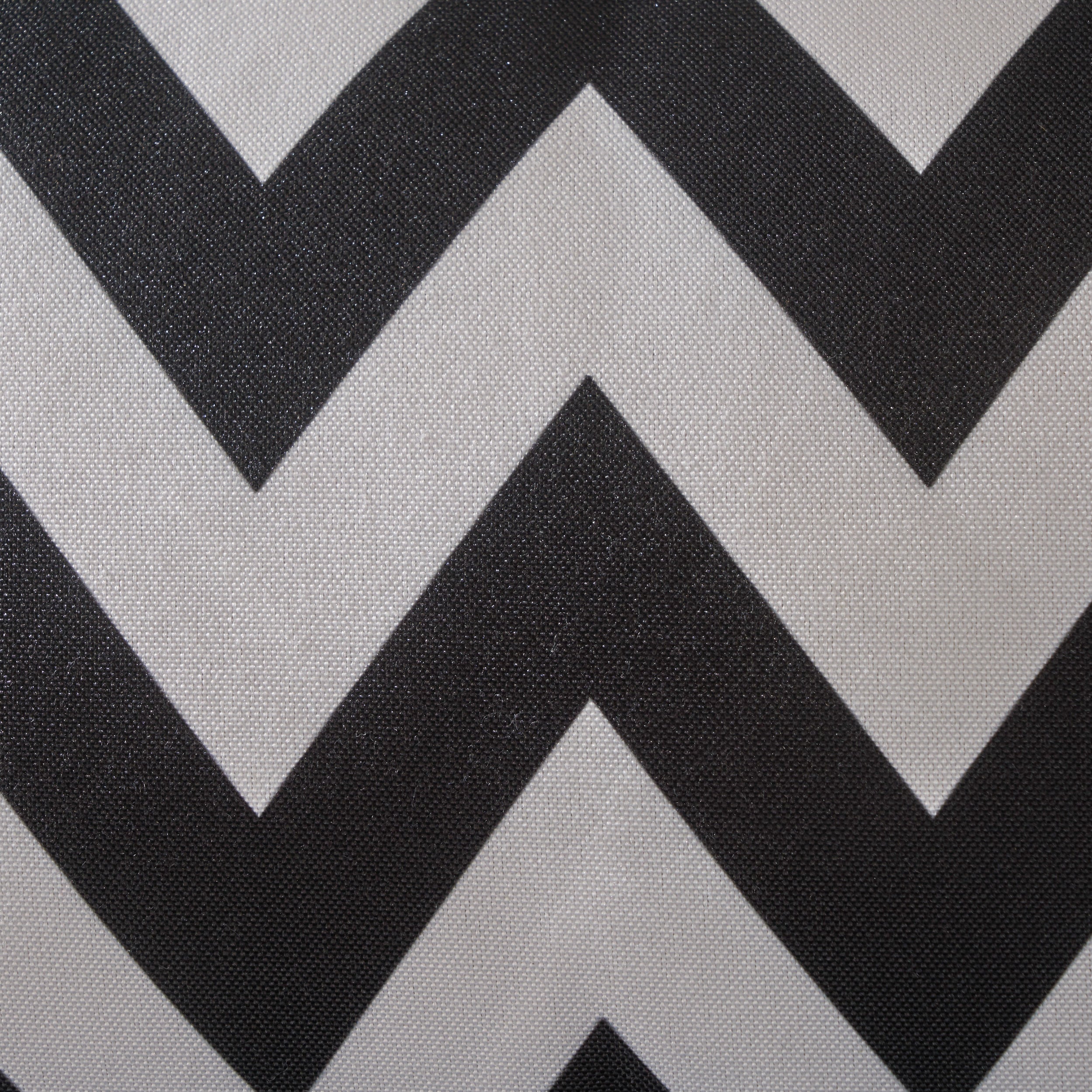 Ernest Indoor Black and White Zig Zag Striped Water Resistant Throw Pillow