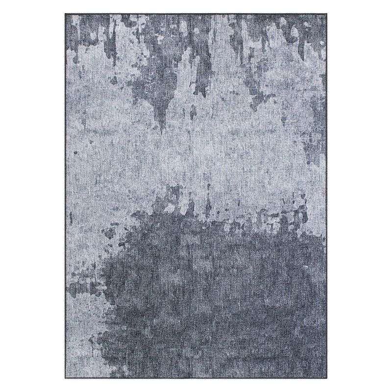 World Rug Gallery Distressed Abstract Machine Washable Area Rug