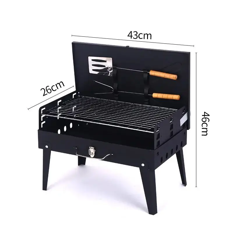 Mini Outdoor Folding Barbecue Stove With Barbecue Toolbox Type Oven BBQ Barbecue Rack Charcoal Grill