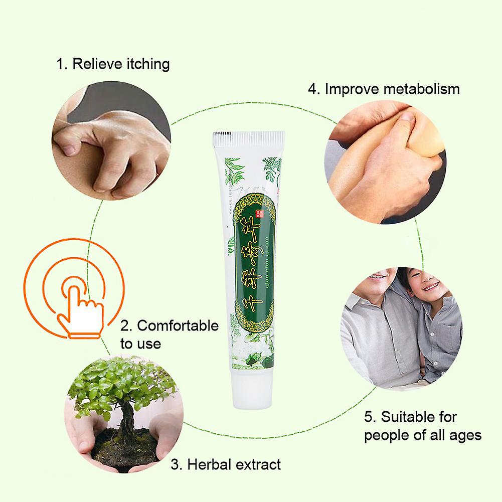 15g Herbal Anti-itching Cream Antibacterial Dermatitis Eczema Ointment Body Skin Care