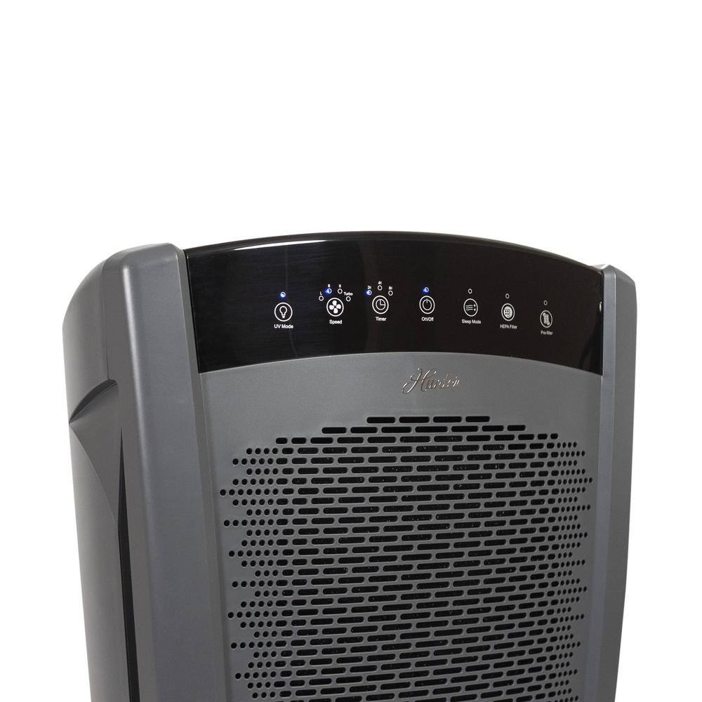 Hunter HP850UV-GR Large UVC Multi-Room Console Air Purifier in Graphite