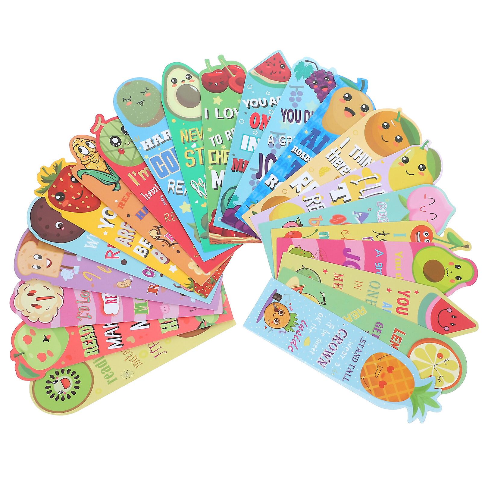 66pcs Fruits Bookmarks Fruits Book Markers Fragrant Bookmarks Cartoon Fruit Page Markers