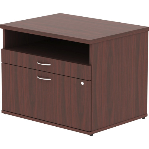 Lorell Relevance Series Mahogany Laminate Office Furniture Credenza - 2-Drawer (16212)