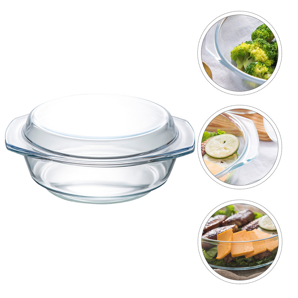 Glass Bowl Fruitpasta Casserole Dish Mixing Noodles Bakeware Covered Bowls Nut Serving Salad Dishes Microwave LidsBowl