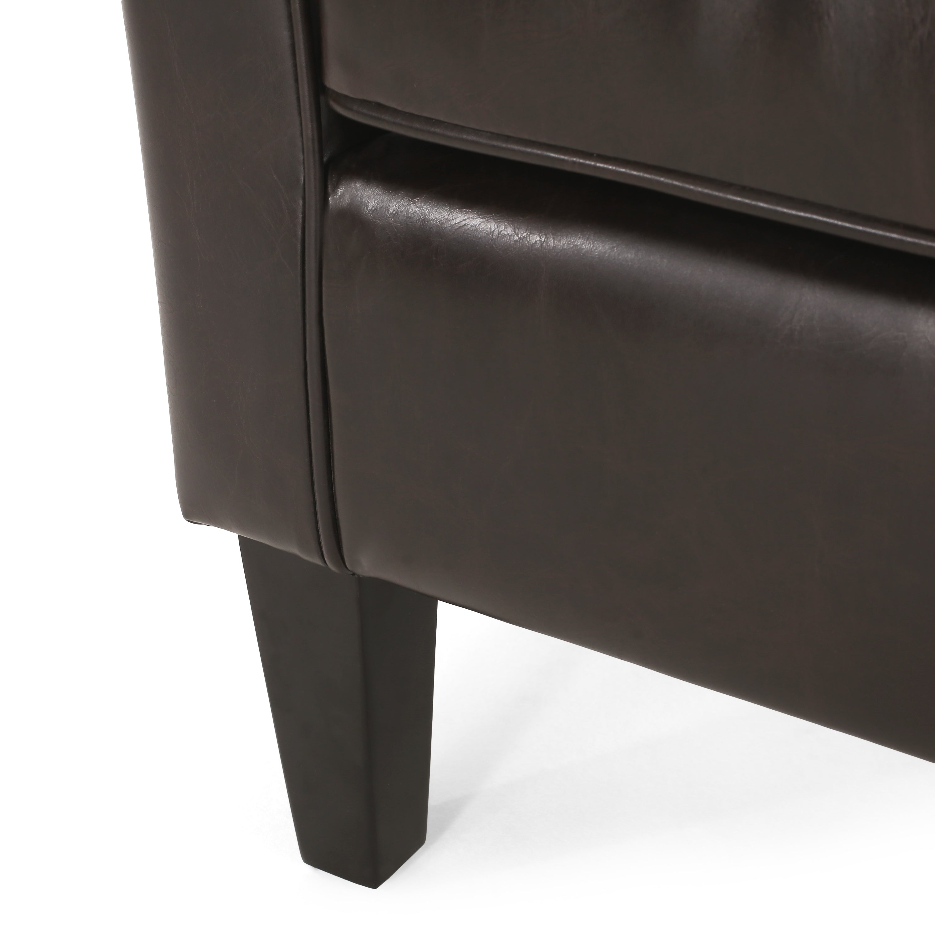 Gelston Brown Leather Club Chair