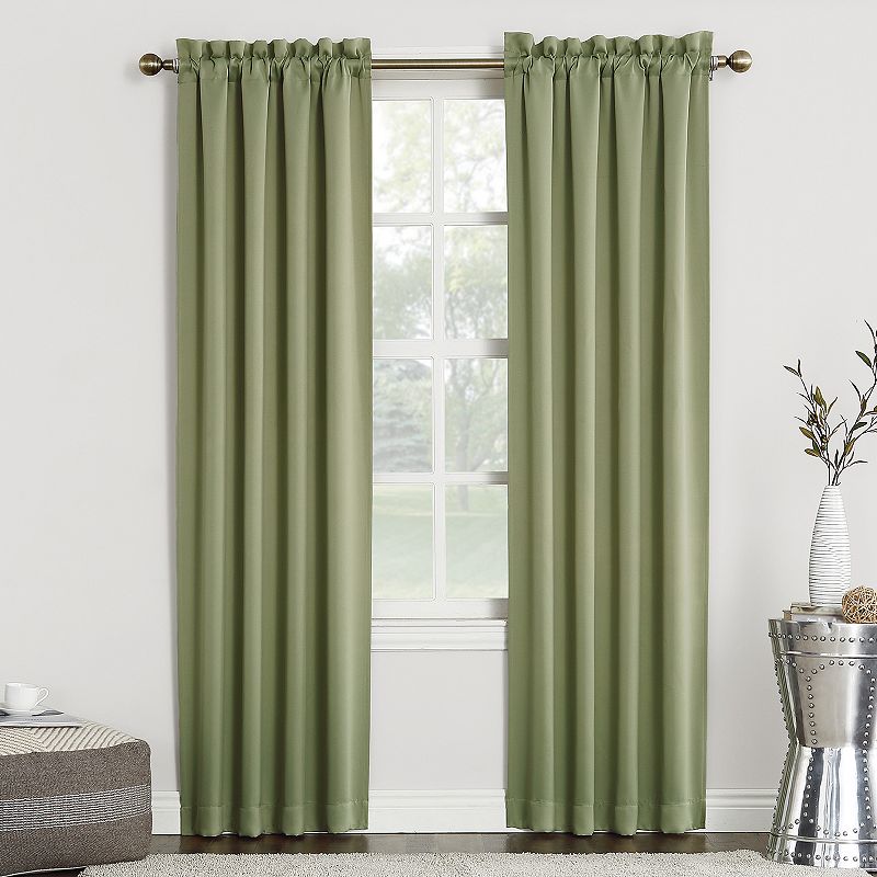 Sun Zero 1-Panel Ludlow Blackout Rod Pocket Window Curtain