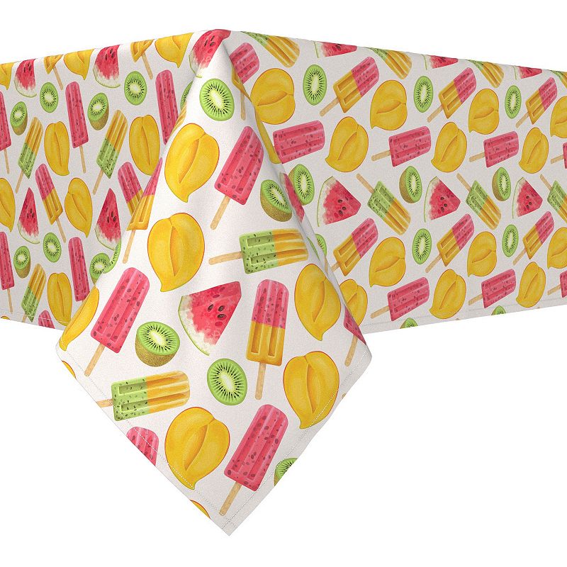 Rectangular Tablecloth， 100% Cotton， 52x104， Summer Fruit Pops