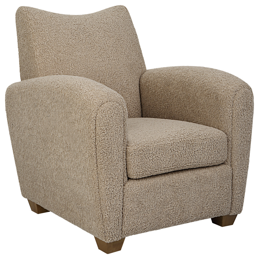 Uttermost Teddy Latte Accent Chair   Modern   Armchairs And Accent Chairs   by Zin Home  Houzz