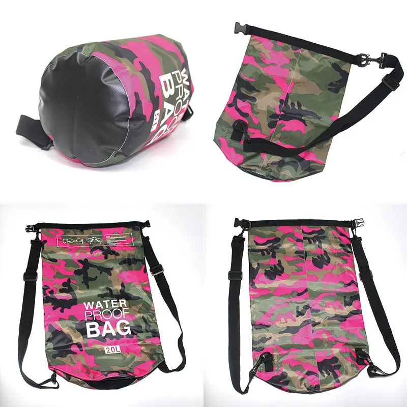 Outdoor Kayaking Drifting Diving Beach Lightweight Storage Sacks 2L 5L 10L 15L 20L 30L Camouflage Drybag Waterproof Bag