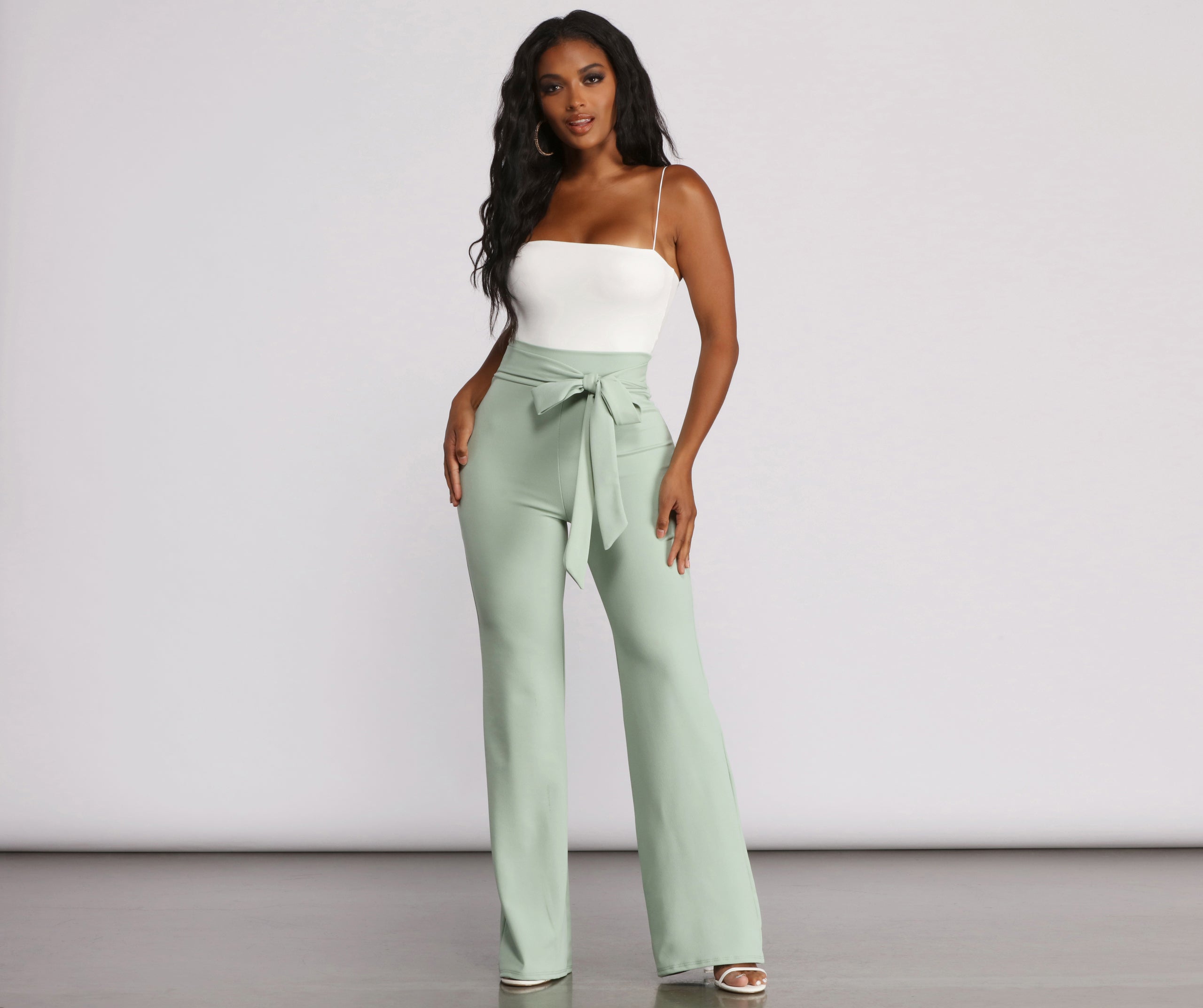 High Waist Wide Leg Dress Pants