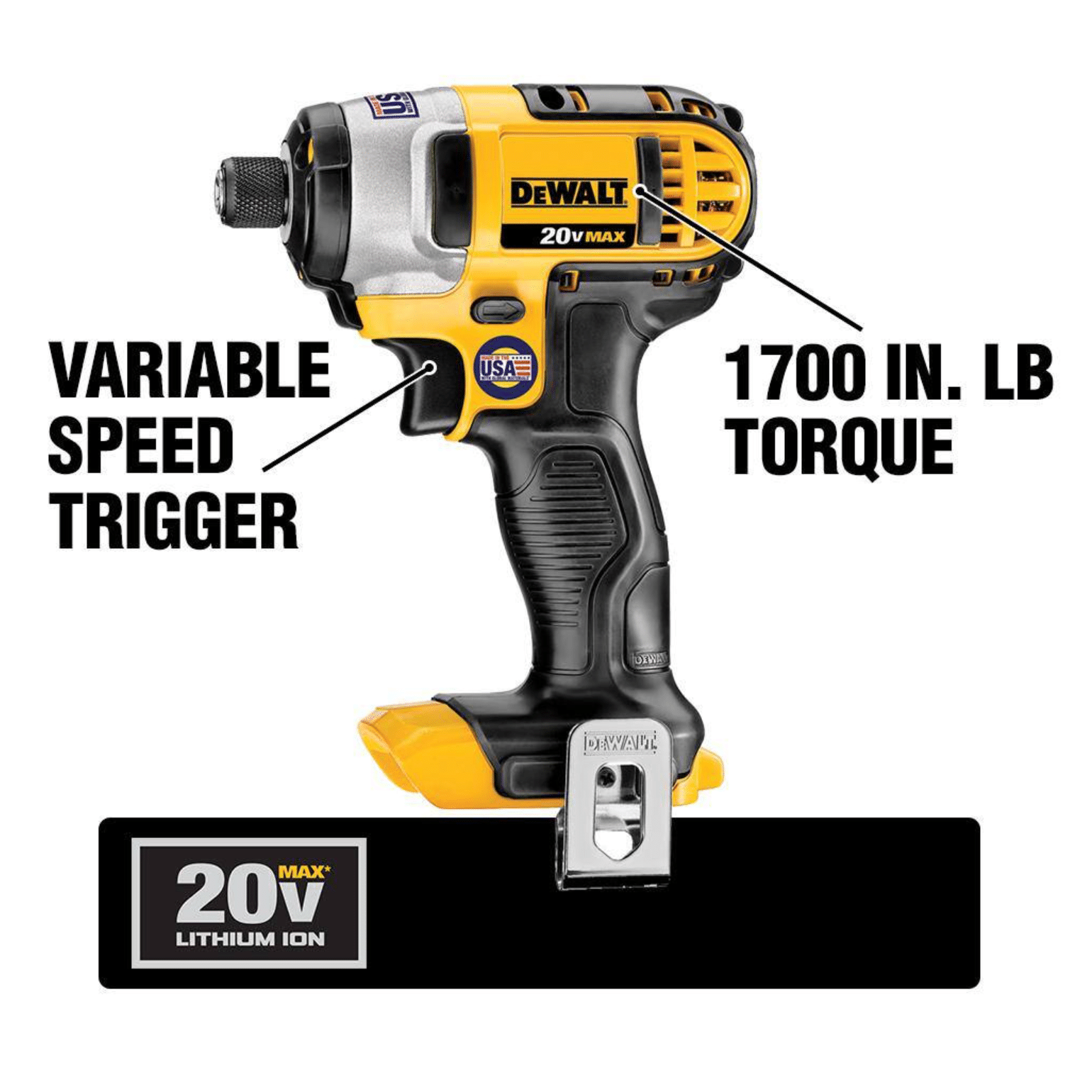 Dewalt 20-Volt Max Cordless Combo Kit (4-Tool) with (2) 20-Volt 2.0Ah Batteries and Charger (DCK420D2)