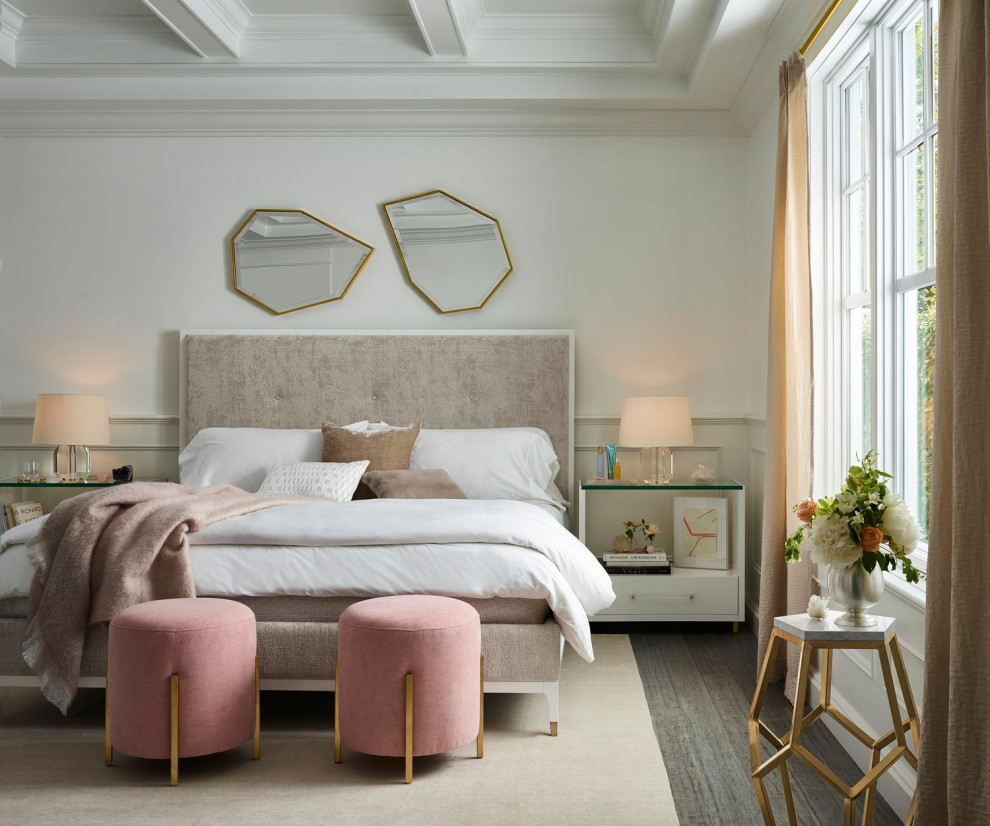 Miranda Kerr Home Love Joy Bliss Poof in Soft Gold Metal   Contemporary   Footstools And Ottomans   by Unlimited Furniture Group  Houzz