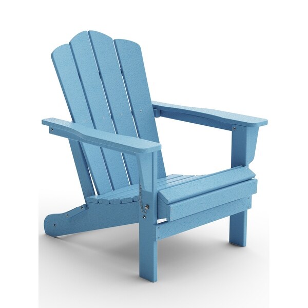 Classic Plastic Folding Outdoor Adirondack Chair Set Of 2