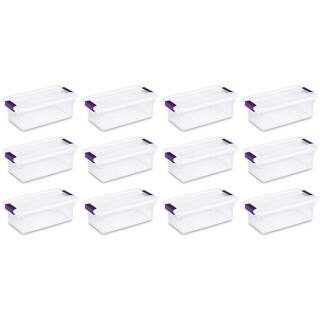 Sterilite 6 Qt. ClearView Latch Box Storage Bin Container (12-Pack) 12 x 17511712