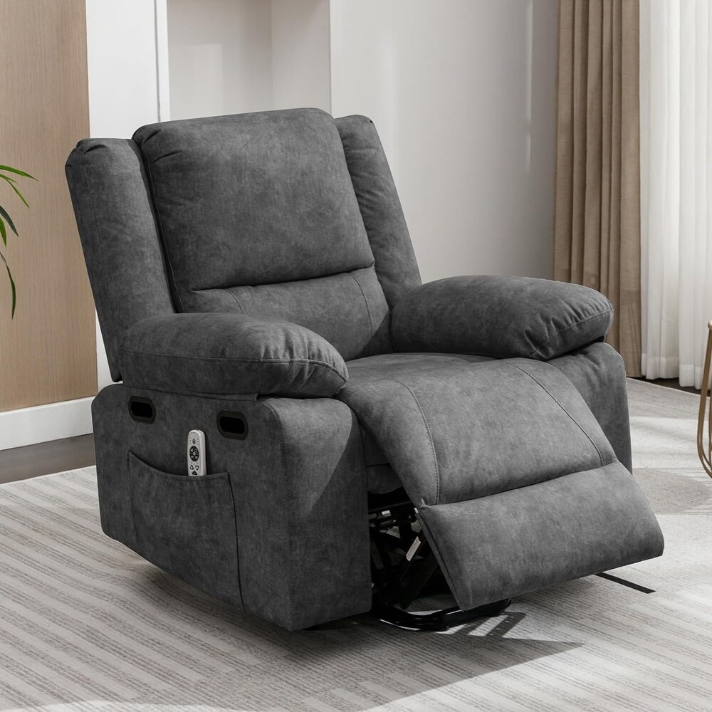 Mixoy Massage Recliner Chair with Heating  Adjustable Functional Chair with USB Port  Foldable Upholstered Sofa