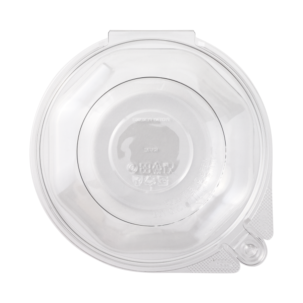 Karat 32oz PET Plastic Tamper Resistant Hinged Salad Bowl with Dome Lid - 240 sets