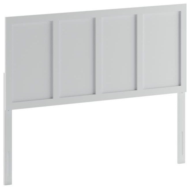 Queen White 4 Panel Headboard   Transitional   Headboards   by PARMA HOME  Houzz