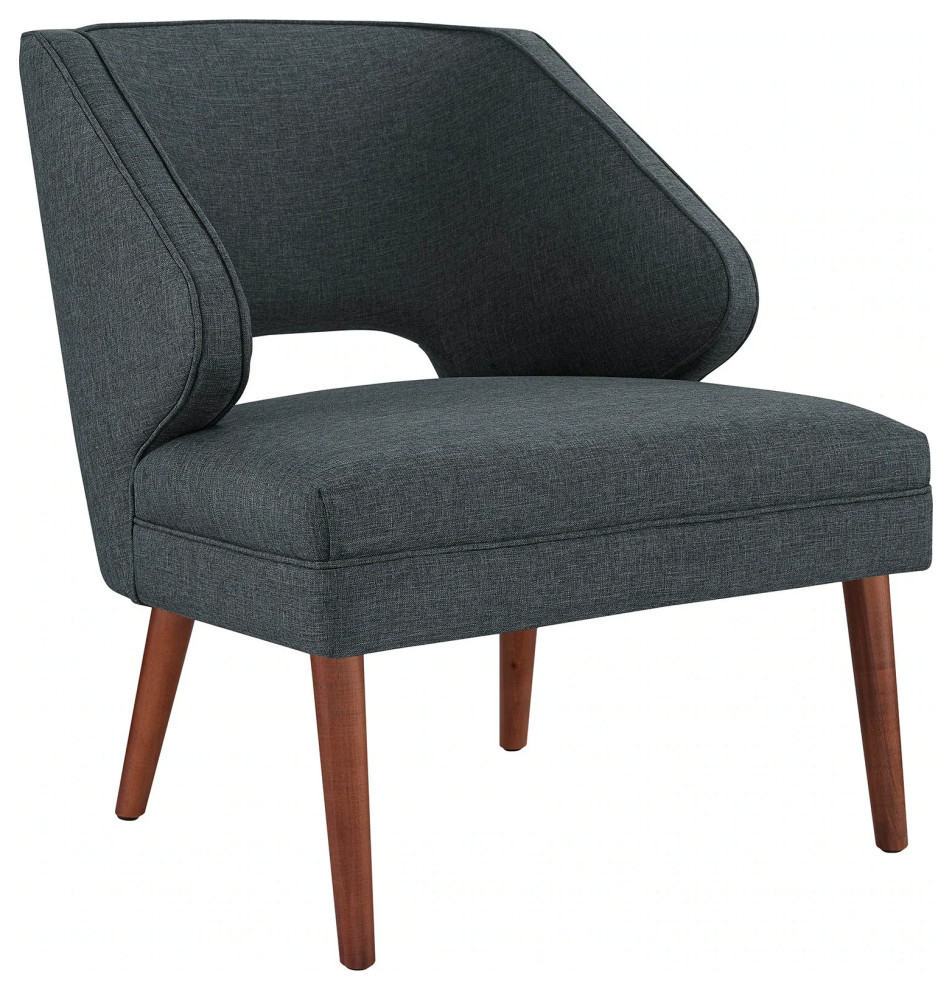 Jayden Gray Upholstered Fabric Armchair   Midcentury   Armchairs And Accent Chairs   by V.S.D Furniture  Houzz