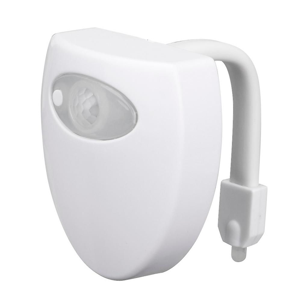 White 8-color Smart Bathroom Toilet Night Light Led Body Motion Activated On/off Seat Sensor Lamp