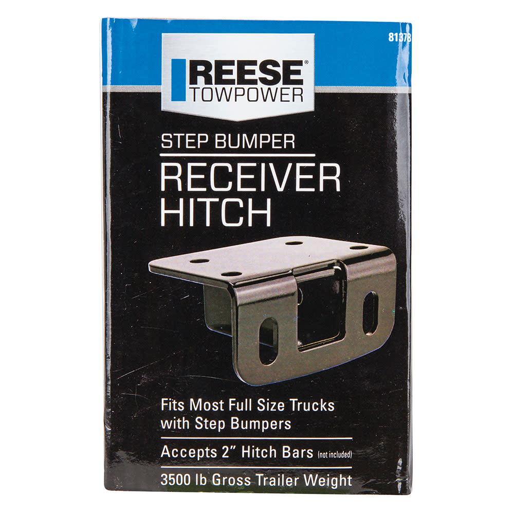 Reese 3500 lbs Black Step Bumper Trailer Hitch