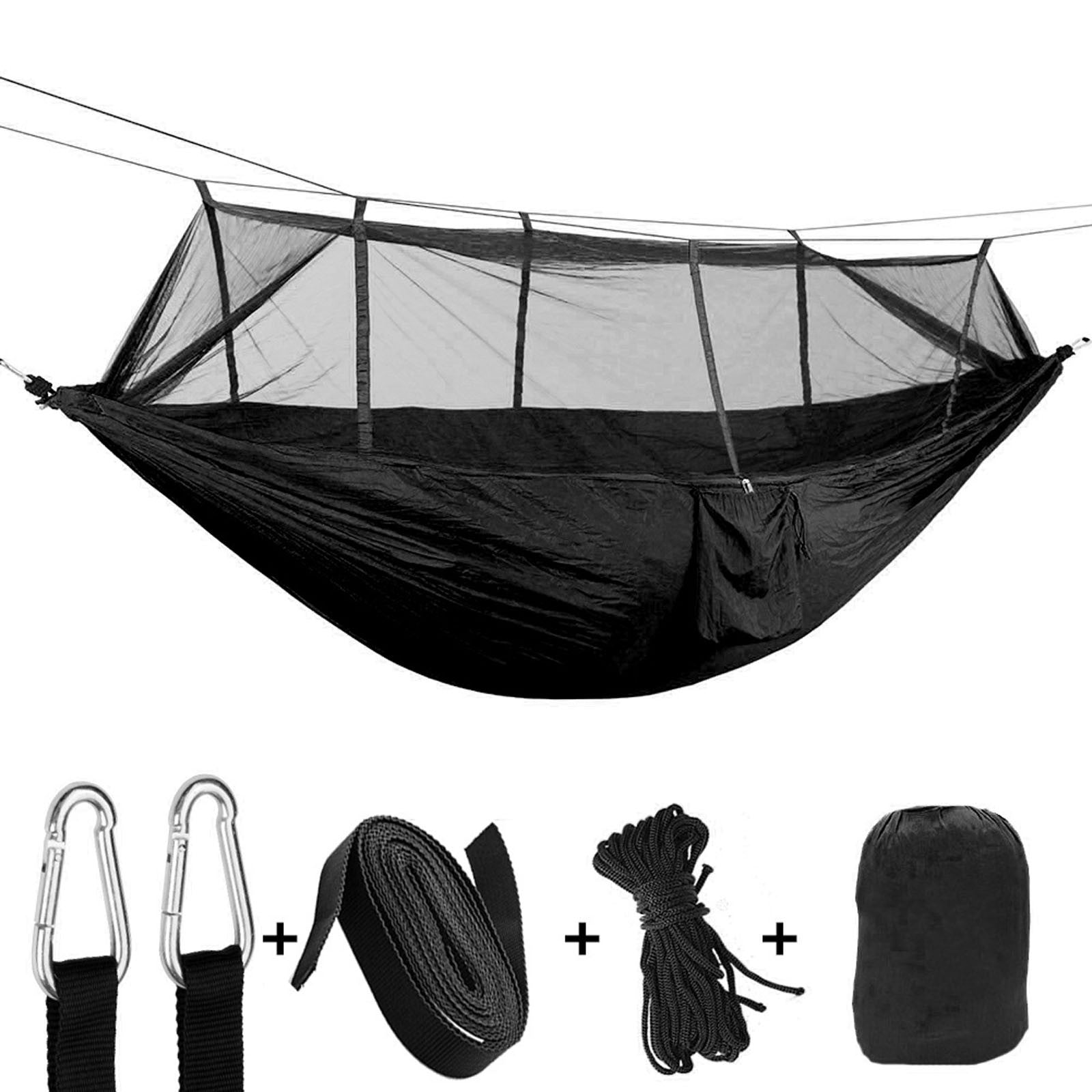 Camping Hammock Outdoor Camping Double Green Sky Tent Hammocks with Mosquito Net Small Camping Gear