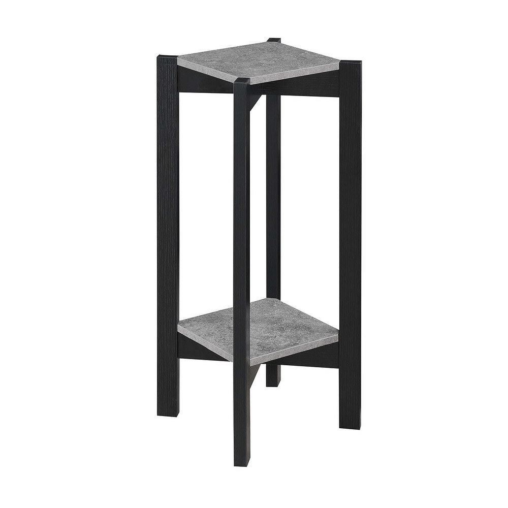 Convenience Concepts Planters   Potts Deluxe Square 2 Tier Plant Stand