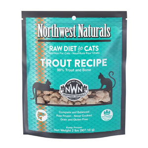 Northwest Naturals Raw Frozen Trout Nibbles Cat Food 2 lb