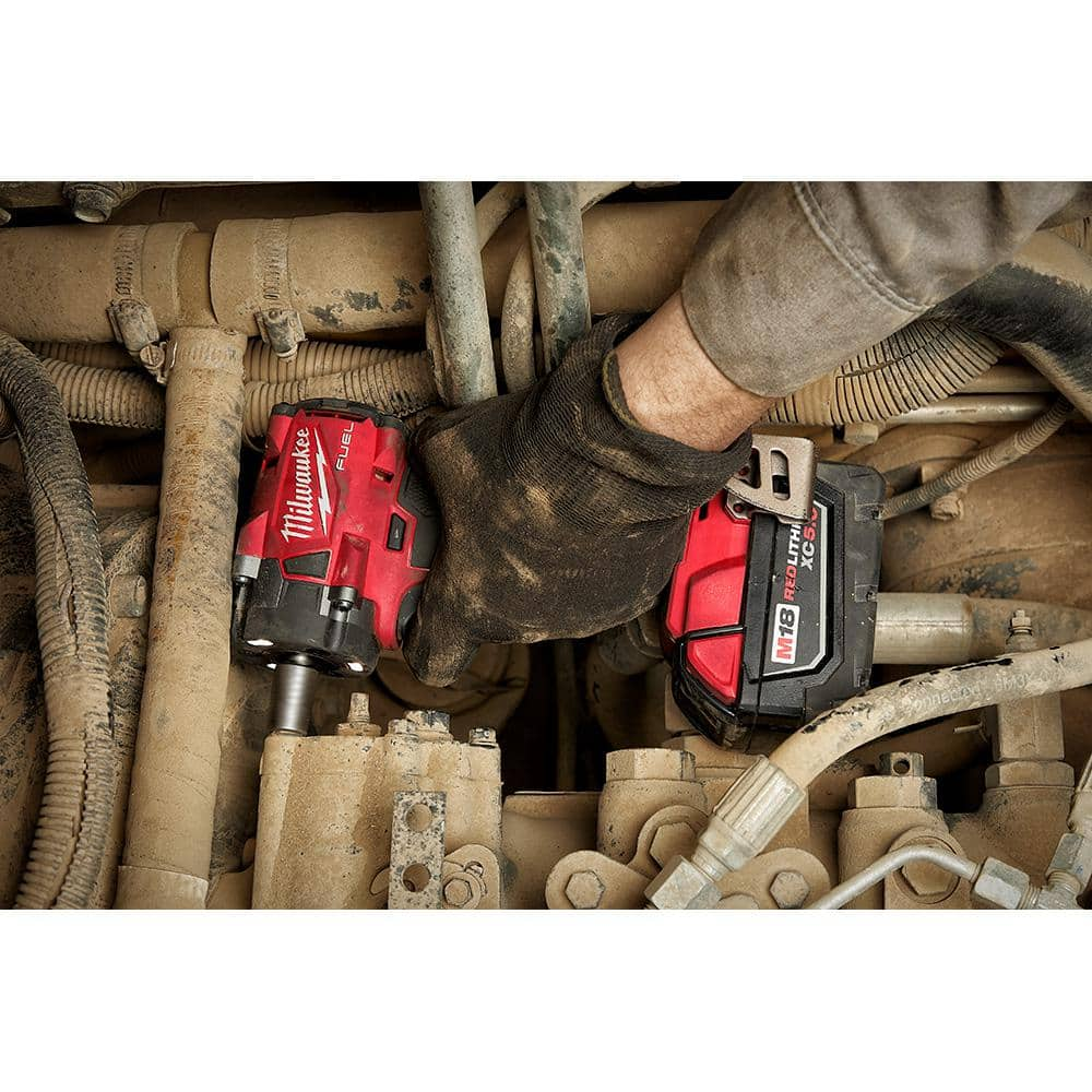 Milwaukee M18 FUEL Gen-2 18V Lithium-Ion Brushless Cordless Mid Torque 1/2 in. Impact Wrench & 3/8 in. Wrench w/Friction Ring 2962-20-2854-20