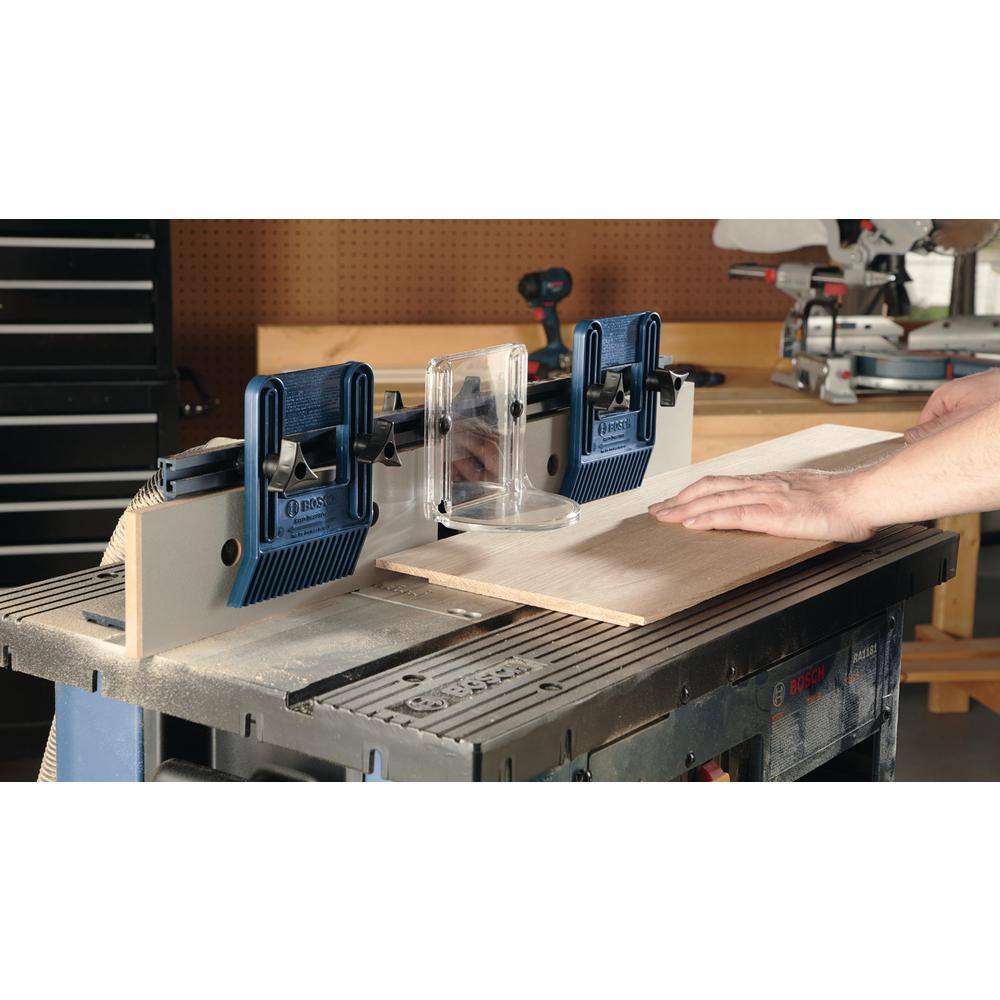 Bosch 15 Amp Corded 27 in. x 18 in. Aluminum Router Table with Bonus 12 Amp Corded 2.25 HP Variable Speed Fixed-Base Router RA1181+1617EVS