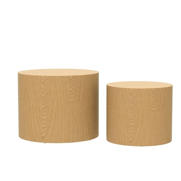 MDF with veneer side table/coffee table/end table/nesting table set of 2，for living room，office，bedroom