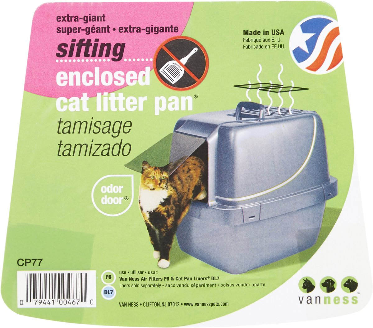 Van Ness Enclosed Sifting Cat Litter Pan， Giant Blue