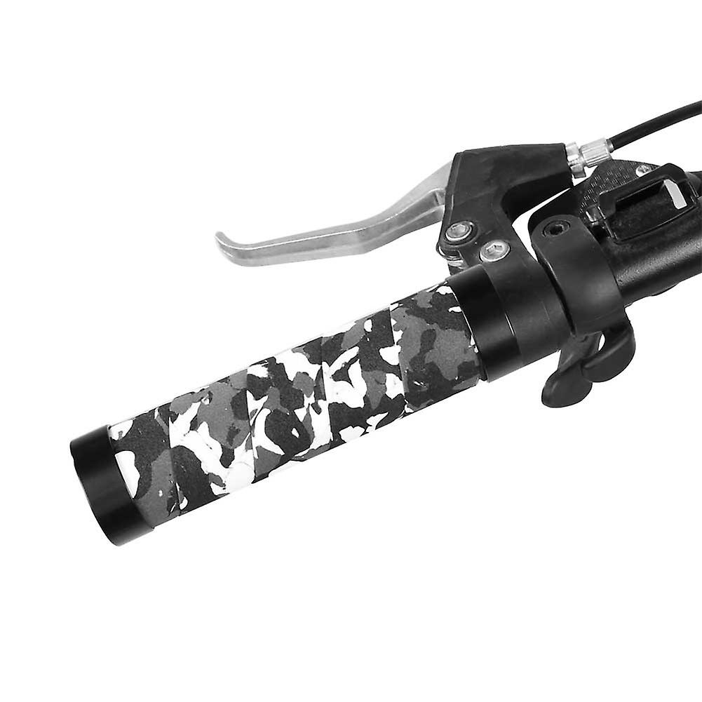 Bicycle Lockable Sponge Handle Grip Anti-slip Mountain Bike Grips With Pu Leather(camouflage)