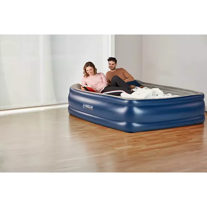 Magellan Outdoors Raised TriTech King-Size Airbed with Built-In Electric Pump