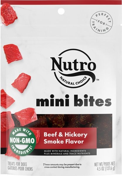 Nutro Mini Bites Beef and Hickory Smoke Flavor Dog Treats