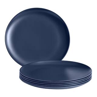 StyleWell Taryn Melamine Dinner Plates in Matte Midnight Blue (Set of 6) AA5481MID