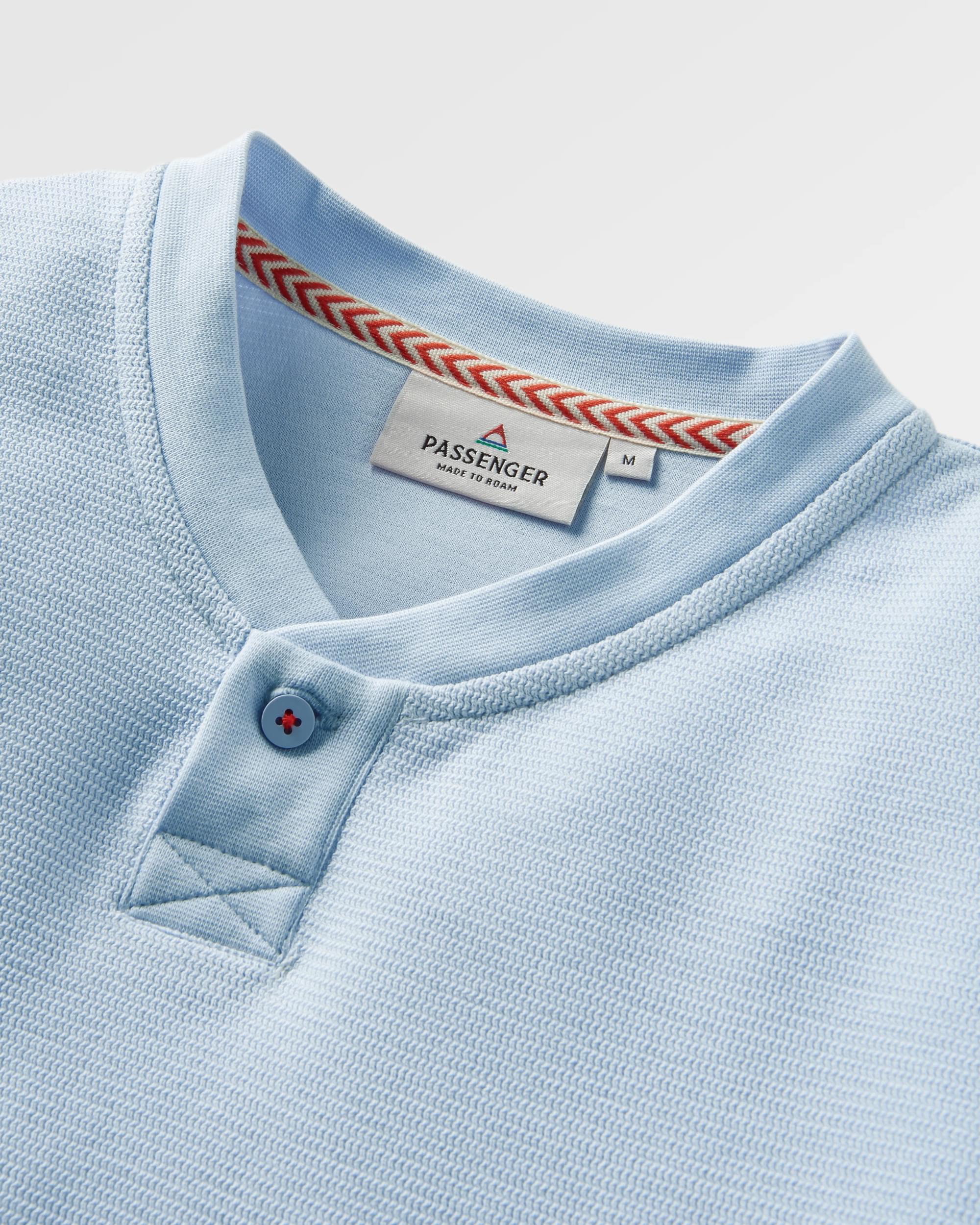 Stream Button Up Henley - Pale Blue