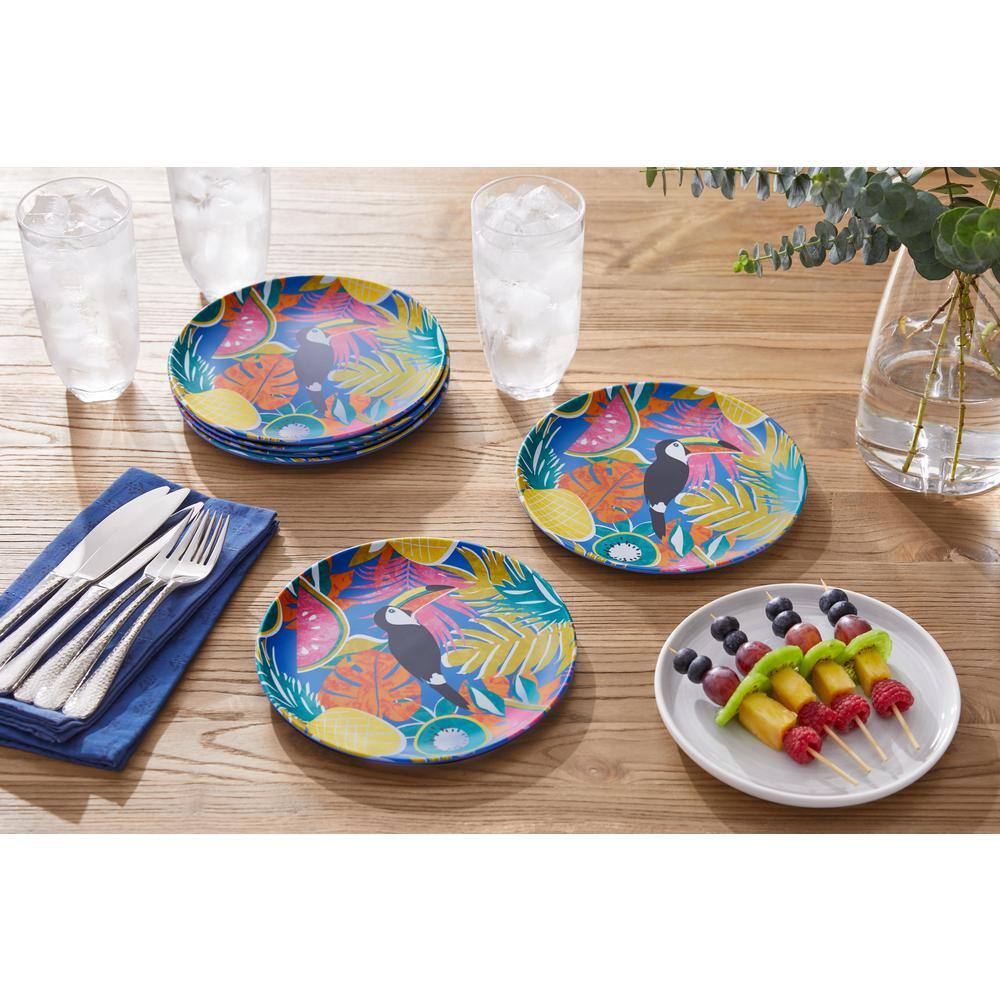 StyleWell Taryn Melamine Accent Plates in Toucan (Set of 6) AA5479TOU