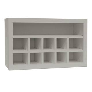 Hampton Bay Shaker Assembled 30x18x12 in. Wall Flex Kitchen Cabinet with Shelves and Dividers in Dove Gray KWFC3018-DV